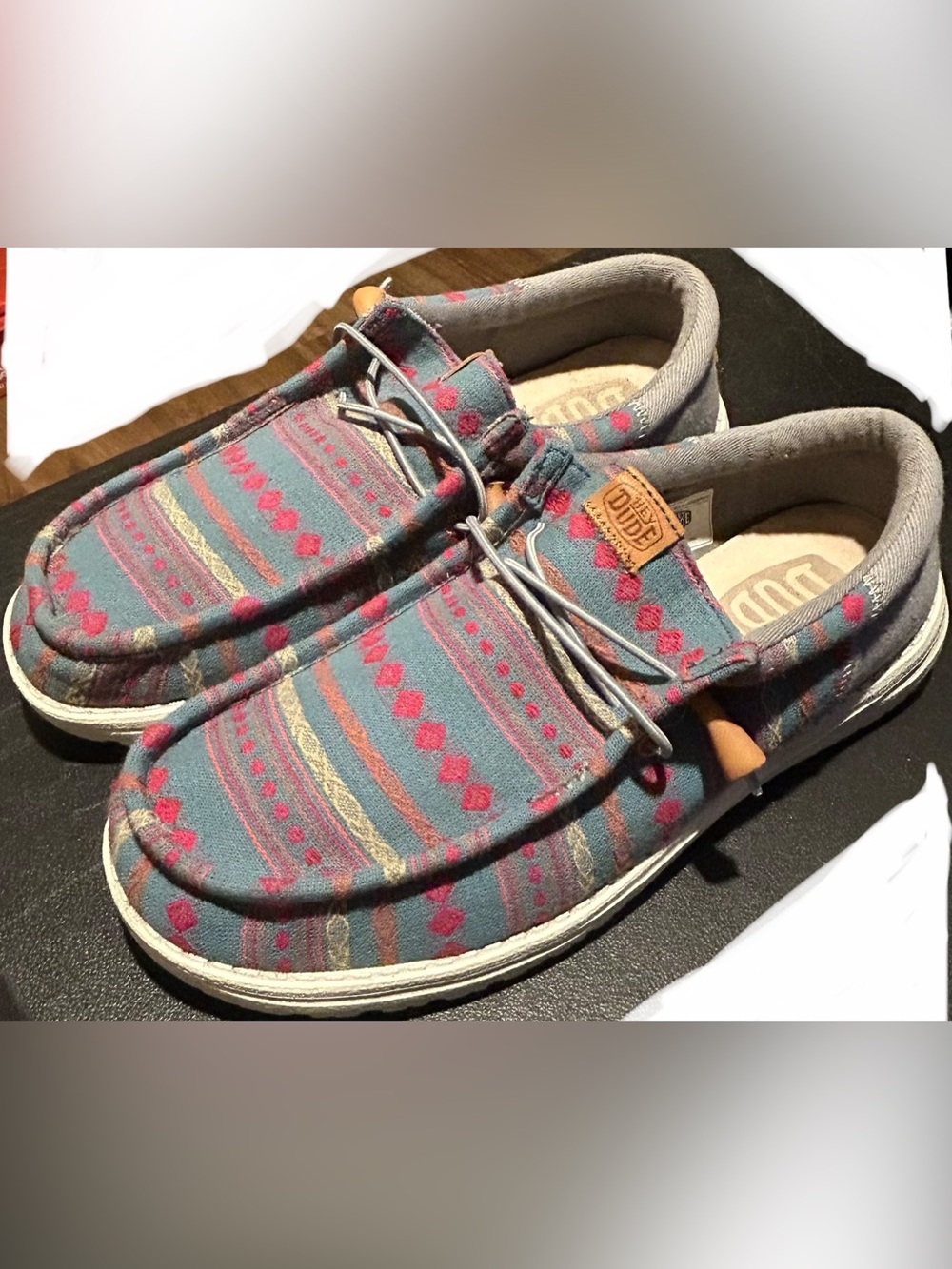 Hey Dude Men's Wally Funk Vintage Blanket Shoes Size 9